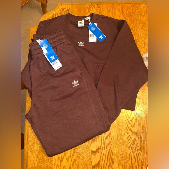 adidas Pants - Adidas Women’s cropped crewneck sweatshirt and sweatpants